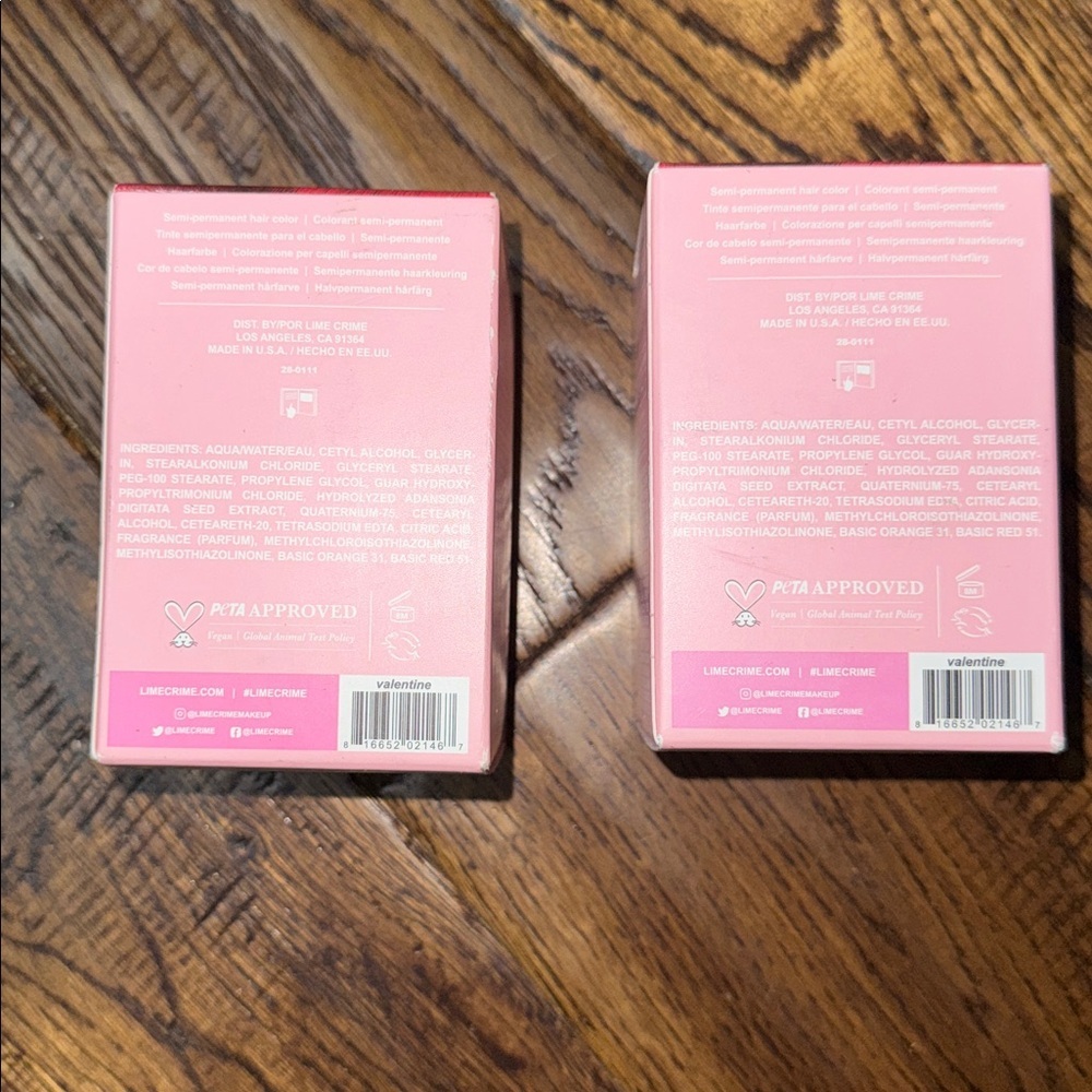 NWT Lime Crime Unicorn Hair Dye - Valentine Crimson Bundle Of 2 - Picture 4 of 6